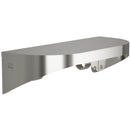 Bradley Elvari Series Shelf, Stainless Satin, 20 Gauge w/ Hooks, 8" X 18" - 7B2-0081896-BS, Brushed Stainless