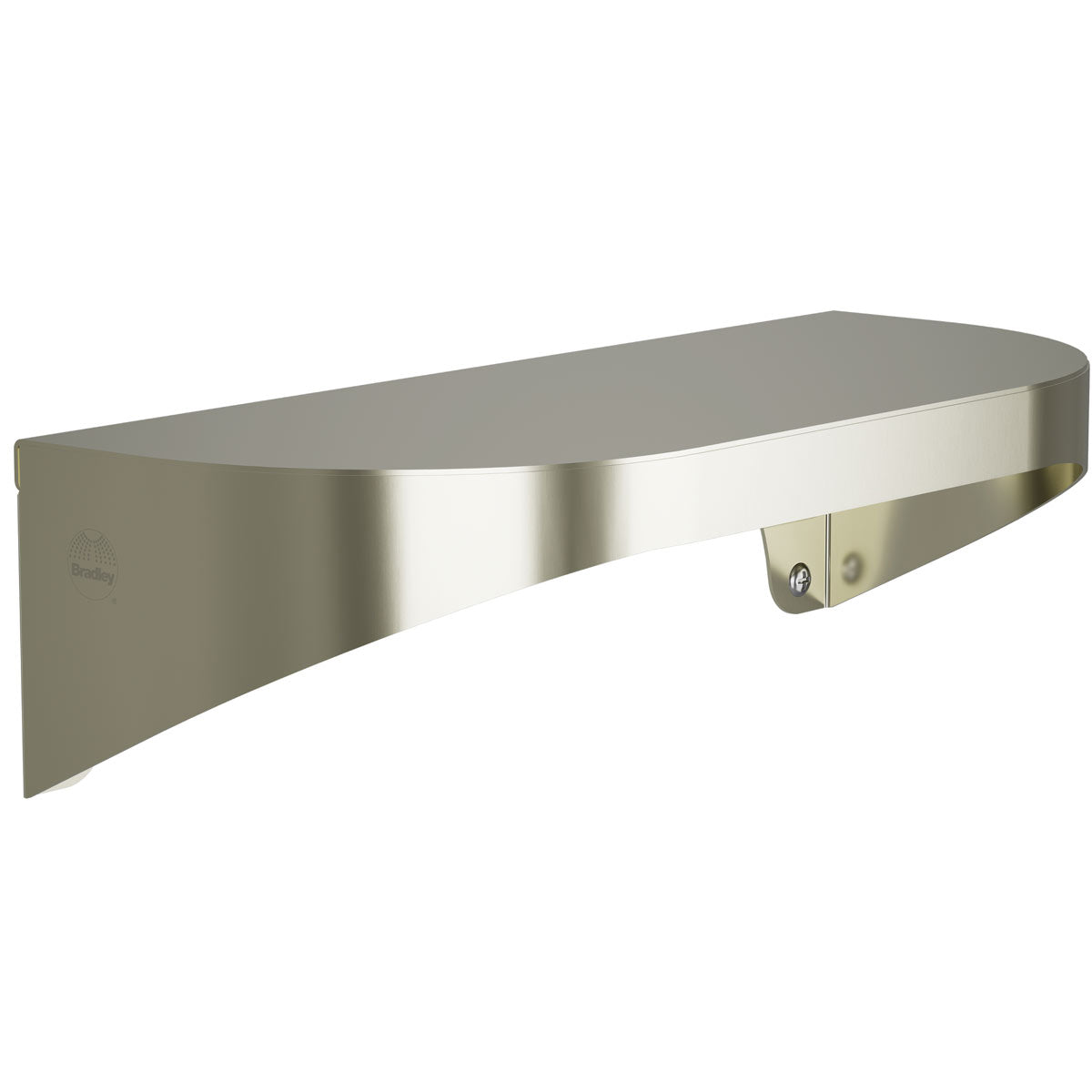 Bradley Elvari Series Shelf, Stainless Satin, 20 Gauge, 5" X 12" - 7B2-0051200-BN, Brushed Nickel