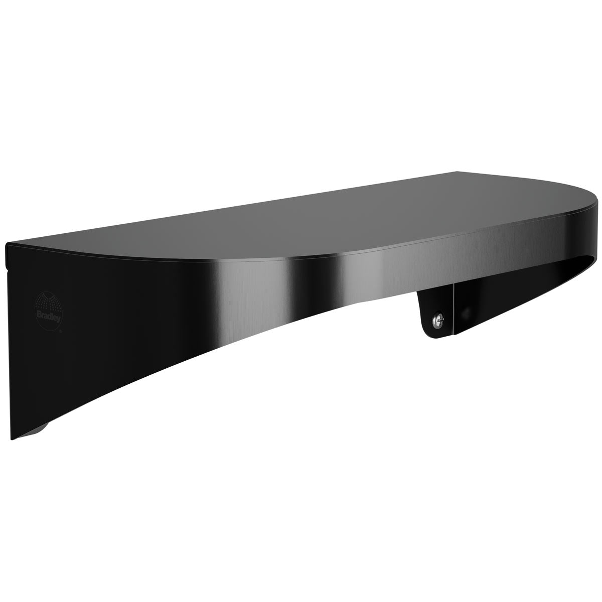 Bradley Elvari Series Shelf, Stainless Satin, 20 Gauge, 8" X 12" - 7B2-0081200-BB, Brushed Black