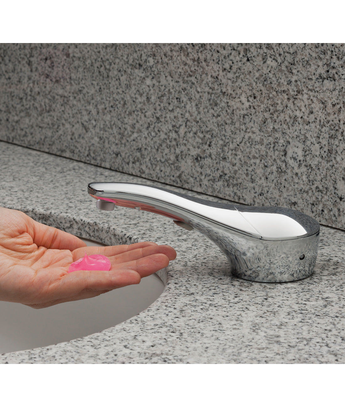 Bobrick B-824 Commercial (Liquid) Soap Dispenser, Countertop Mounted, Touch-Free, Plastic - 6.75" Spout Length