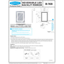 Bobrick B-168 2739 LED Backlit Mirror, 27x39