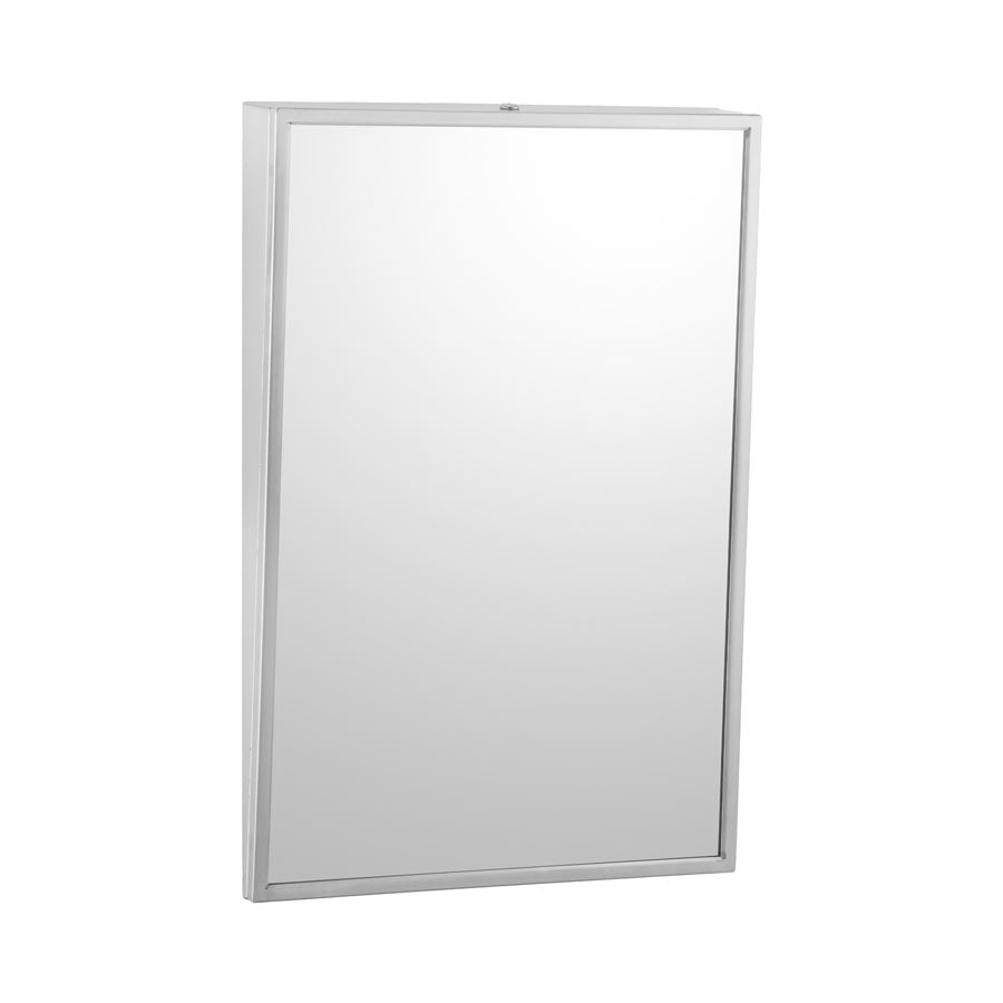 Bobrick B-293-1830 (18 x 30) Fixed-Position Tilt Mirror, 18"W x 30"H