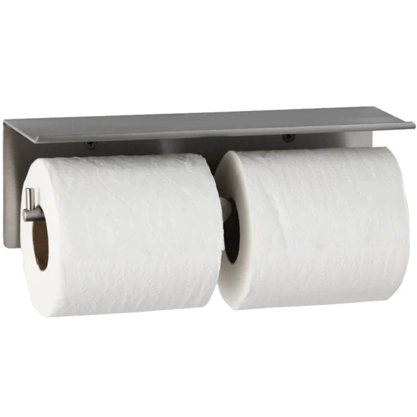 Bobrick B-540 Surface-Mounted Toilet Tissue Dispenser & Utility Shelf