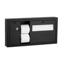 Bobrick 30919.MBLK Surface-Mounted Toilet Tissue, Seat-Cover Dispenser and Waste Disposal, Left Side, Matte Black