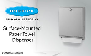 Bobrick B-2620 Commercial Paper Towel Dispenser, Surface-Mounted, Stainless Steel