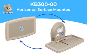 Koala Kare KB200-00 Horizontal Baby Changing Station, Wall-Mounted, Cream, Updated Part Number: KB300-00