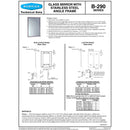 Bobrick B-2902430 (24 x 30) Public Restroom Mirror Shelf, Angle Frame, 24" W x 30" H, Stainless Steel w/ Satin Finish