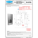 Bobrick B-3725 Automatic Hand Dryer, 230 Volt, Recessed-Mounted, Stainless Steel