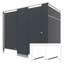 Bradley Toilet Partition (Phenolic) 2 Between Wall (72" W x 61-1/4" D) BW23660-PBC