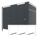 Bradley Toilet Partition (Phenolic) 3 Between Wall (108" W x 61-1/4" D) BW33660-PBC