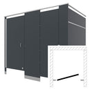 Bradley Toilet Partition (Phenolic) 1 Between Wall (36" W x 61-1/4" D) - BW33660-PBC