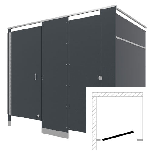 Bradley Toilet Partition (Phenolic) 1 In Corner (36" W x 61-1/4" D) IC33660-PBC