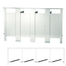 Bradley Toilet Partition (Metal) 4 Between Wall (144" W x 61-1/4" D) - BW43660