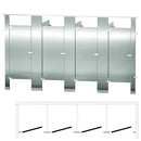 Bradley Toilet Partition (Stainless Steel) 4 Between Wall (144"W x 61-1/4"D)  BW43660