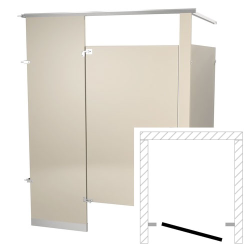 Bradley Toilet Partition (Metal) 1 ADA In Corner (60" W x 61-1/4"D) - ICADA