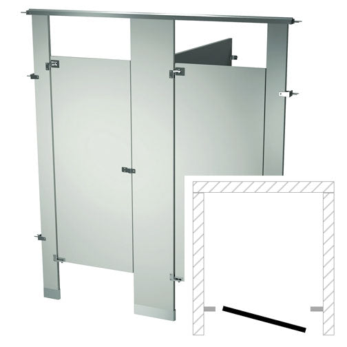 Bradley Toilet Partition (Metal) 2 Between Wall (72" W x 61-1/4" D) BW23660