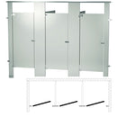 Bradley Toilet Partition (Metal) 3 Between Wall (108" W x 61-1/4" D) - BW33660