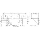 ASI 0692-612 Commercial Restroom Towel Shelf, 6" D x 12" L, Stainless Steel w/ Bright-Polished Finish