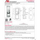 ASI 046921-6 Combination Commercial Paper Towel Dispenser/Waste Receptacle, Semi-Recessed-Mounted, Stainless Steel