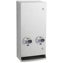 Bobrick B-2706 25 Commercial Restroom Sanitary Napkin/ Tampon Dispenser, 25 Cents, Surface-Mounted, Stainless Steel