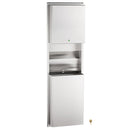 Bobrick B-3974 Automatic Combination Commercial Paper Towel Dispenser/Waste Receptacle, Recessed-Mounted, Stainless Steel