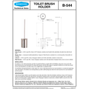 Bobrick B-544 Commercial Restroom Toilet Brush Holder, Stainless Steel