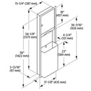 Bradley 234-00 Combination Towel Dispenser/Waste Receptacle, Recessed-Mounted, Stainless Steel