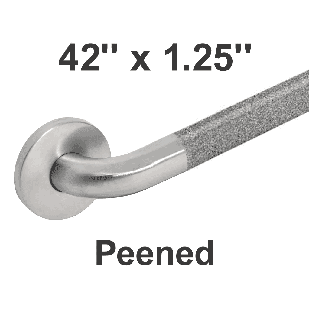 Bradley 8322-001420 (42 x 1.25) Commercial Grab Bar, 1-1/4" Diameter x 42" Length, Stainless Steel (Peened)