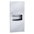 Bradley 2297-11 Combination Towel Dispenser/Waste Receptacle, Surface-Mounted, Stainless Steel