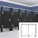 Scranton Hiny Hiders Toilet Partition (Plastic) 2 Between Wall (72"W x 61-1/4"D) BW23660-PL-SCRANTON