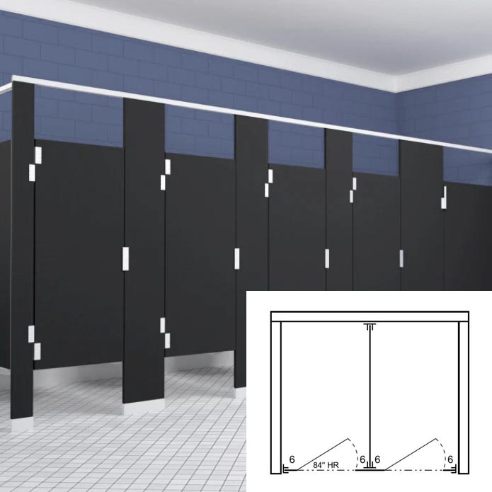Scranton Hiny Hiders Toilet Partition (Plastic) 2 Between Wall (72