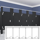 Scranton Hiny Hiders Toilet Partition (Plastic) 5 Between Wall (180"Wx61-1/4"D) BW53660-PL-SCRANTON