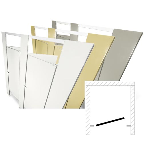 Hadrian Toilet Partitions (Metal) 1 Between Wall (36"W x 61 1/4"D) BW13660-HADRIAN