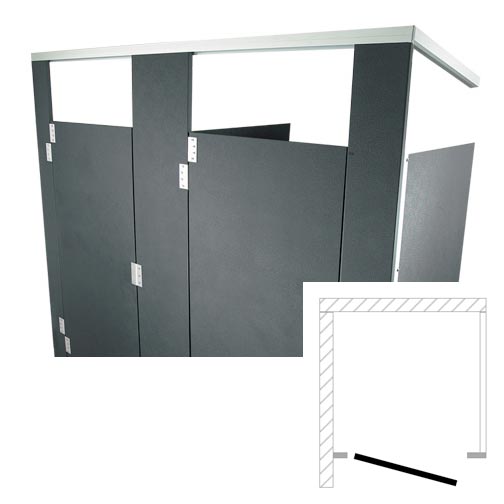 Hadrian Toilet Partition (Plastic) 1 ADA In Corner (60"W x 61-1/4"D) ICADA-PL-HADRIAN