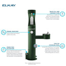 Elkay 4481FPBLU Outdoor Bottle Filler Foot Pedal Accessory, Blue