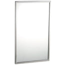 Bobrick B-2908 1830 (18 x 30) Tempered Glass Welded-Frame Mirror, 18" W x 30" H