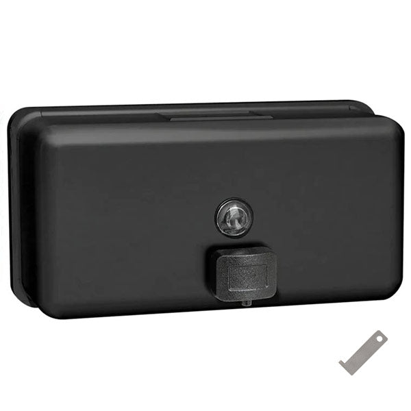 ASI 0345-41 Soap Dispenser - Liquid, Horizontal - Matte Black - 40 oz. - Surface Mounted