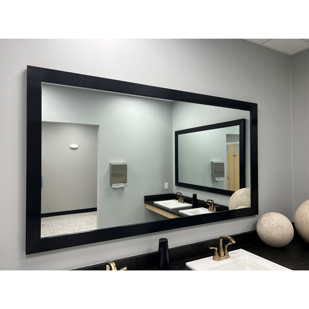 Meek Mirrors (24 x 36) Black Wood Framed Mirror 24" X 36" - M1400TRIBL 2436