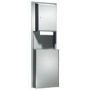 ASI 046926 Traditional - Paper Towel Disp. & Waste Receptacle - Pull Roll, Auto Cut - 13.5 gal. Recessed