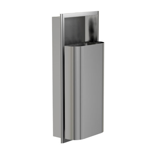 Bradley Elvari Series Waste Receptacles - Recessed, Medium Capacity, 12 GAL - 3B1-000000-BN, Brushed Nickel