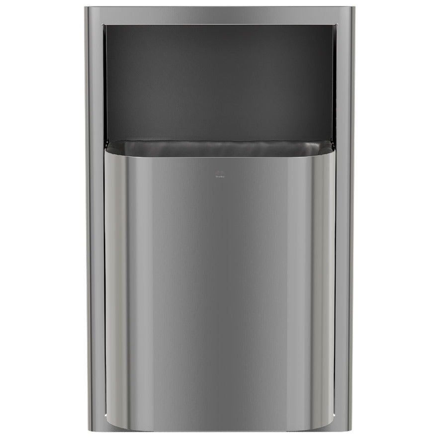 Bradley Elvari Series Waste Receptacles - Recessed, Small Capacity, 8 GAL - 3B1-003400