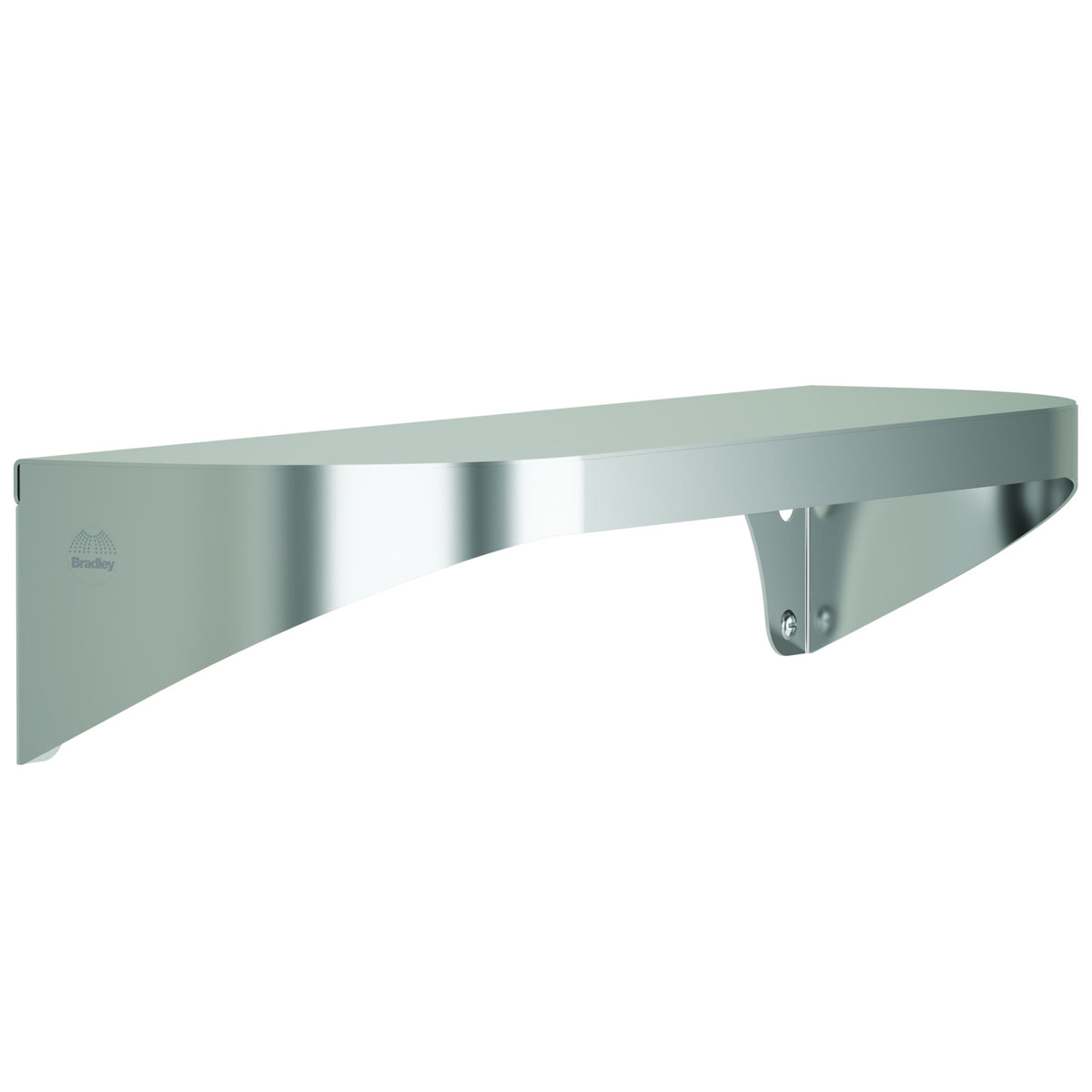 Bradley Elvari Series Shelf, Stainless Satin, 20 Gauge, 5" X 18" - 7B2-0051800 (Classic Satin Stainless)