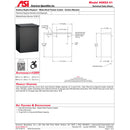 ASI 0852-41 Matte Black Commercial Restroom Sanitary Napkin Disposal, Surface-Mounted, Stainless Steel