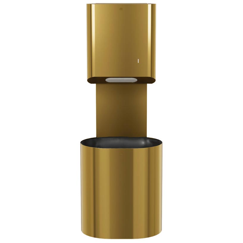 Bradley Elvari Series Towel/Waste Combination Unit - Surface Mounted, 14 GAL - 2B5-110000-BR, Brushed Brass