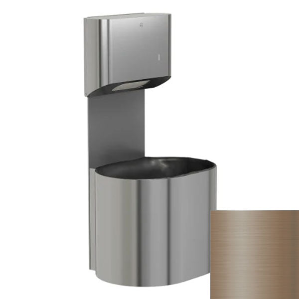 Bradley Elvari Series Towel/Waste Combination Unit - Surface Mounted, 10 GAL - 2B5-113400-BZ, Brushed Bronze