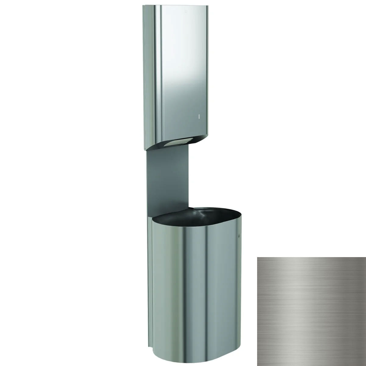 Bradley Elvari Series Towel/Waste Combination Unit - Surface Mounted, 18 GAL - 2B5-113600-BS, Brushed Stainless