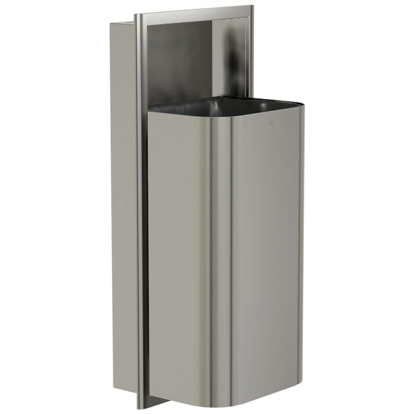 Bradley Elvari Series Waste Receptacles - Recessed, Large Capacity, 18 GAL - 3B1-003600-BS, Brushed Stainless