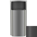 Bradley Elvari Series Waste Receptacles - Semi-Recessed, Medium Capacity, 12 GAL - 3B1-100000-BB, Brushed Black