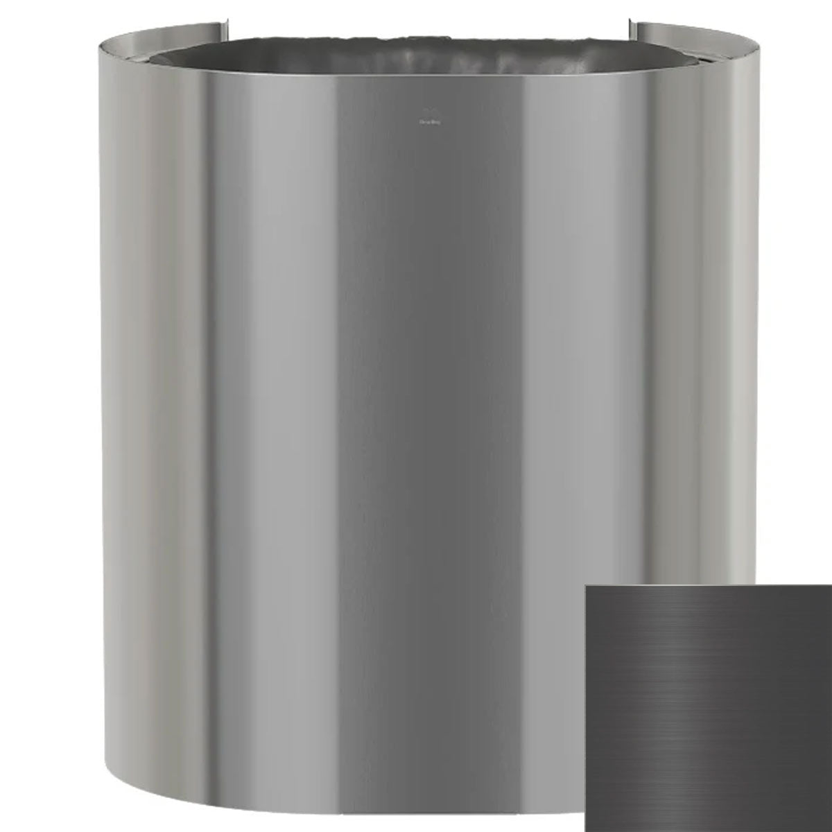 Bradley Elvari Series Waste Receptacles - Surface Mounted, Small Capacity, 10 GAL - 3B1-113400-BB, Brushed Black
