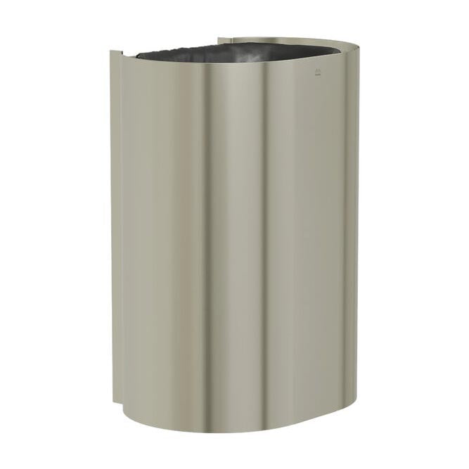 Bradley Elvari Series Waste Receptacles - Surface Mounted, Large Capacity, 18 GAL - 3B1-113600-BN, Brushed Nickel